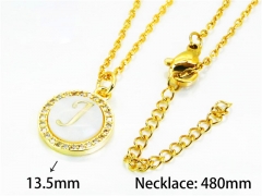 HY Stainless Steel 316L Necklaces (Letter Style)-HY54N0182MLU