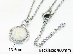 HY Stainless Steel 316L Necklaces (Letter Style)-HY54N0164MU