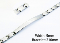 Steel Color Bracelets of Stainless Steel 316L-HY10B0536