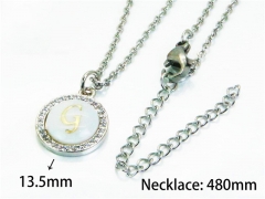 HY Stainless Steel 316L Necklaces (Letter Style)-HY54N0153MW