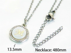 HY Stainless Steel 316L Necklaces (Letter Style)-HY54N0159MF