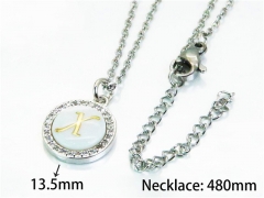 HY Stainless Steel 316L Necklaces (Letter Style)-HY54N0170MF
