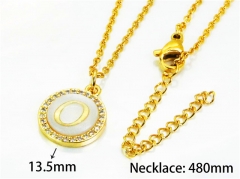 HY Stainless Steel 316L Necklaces (Letter Style)-HY54N0187MLW