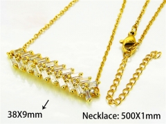 HY Wholesale Popular Crystal Zircon Necklaces (Crystal)-HY54N0479NE