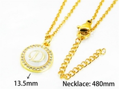 HY Stainless Steel 316L Necklaces (Letter Style)-HY54N0176MLZ