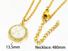 HY Stainless Steel 316L Necklaces (Letter Style)-HY54N0180MLC