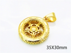 HY Wholesale Gold Color Pendants of Stainless Steel 316L-HY06P0074HHZ