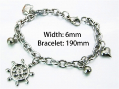HY Wholesale Steel Color Bracelets of Stainless Steel 316L-HY70B0460KD