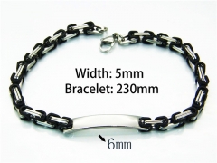 Black Bracelets of Stainless Steel 316L-HY54B0108NQ