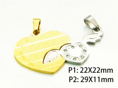 HY Wholesale Gold Color Pendants of Stainless Steel 316L-HY08P0254MB