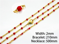 Gold Necklaces of Stainless Steel 316L-HY70S0077MLA