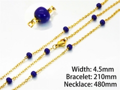 Gold Necklaces of Stainless Steel 316L-HY70S0090OLW