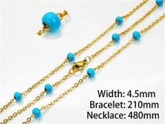 Gold Necklaces of Stainless Steel 316L-HY70S0084OLA