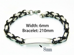 Black Bracelets of Stainless Steel 316L-HY54B0117NLF