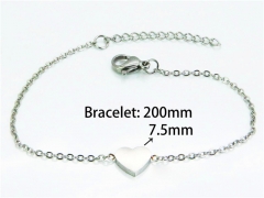 HY Wholesale Steel Color Bracelets of Stainless Steel 316L-HY25B0557KD