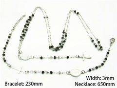 HY Wholesale Black Necklaces Bracelets Sets-HY40S0260HIL