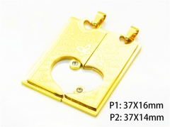 HY Wholesale Gold Color Pendants of Stainless Steel 316L-HY08P0227NW