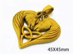 Gold Pendants of Stainless Steel 316L-HY22P0631HKA (No in stock)