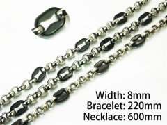 HY Wholesale Black Necklaces Bracelets Sets-HY55S0542IHT