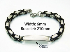 Black Bracelets of Stainless Steel 316L-HY54B0115NLY