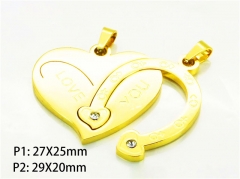 HY Wholesale Gold Color Pendants of Stainless Steel 316L-HY08P0243ND