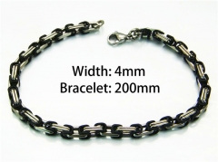 HY Wholesale Black Bracelets of Stainless Steel 316L-HY54B0120NV