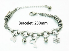 HY Wholesale Steel Color Bracelets of Stainless Steel 316L-HY55B0540NW