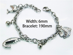 HY Wholesale Steel Color Bracelets of Stainless Steel 316L-HY70B0451KW
