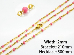 Gold Necklaces of Stainless Steel 316L-HY70S0078MLS