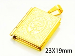 HY Wholesale Gold Color Pendants of Stainless Steel 316L-HY08P0297MX