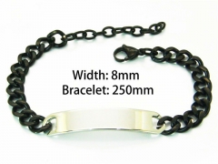 Black Bracelets of Stainless Steel 316L-HY55B0550OQ