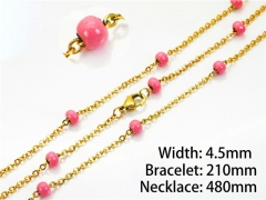 Gold Necklaces of Stainless Steel 316L-HY70S0093OLD
