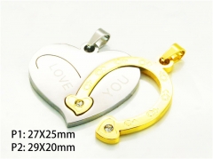 HY Wholesale Gold Color Pendants of Stainless Steel 316L-HY08P0242MX