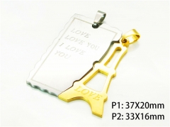 HY Wholesale Gold Color Pendants of Stainless Steel 316L-HY08P0229MR
