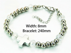 HY Wholesale Steel Color Bracelets of Stainless Steel 316L-HY91B0129HBB