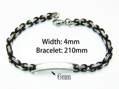 Black Bracelets of Stainless Steel 316L-HY54B0105NX