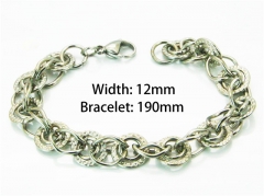HY Wholesale Steel Color Bracelets of Stainless Steel 316L-HY92B0051HUU