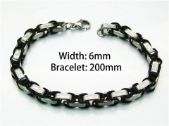 HY Wholesale Black Bracelets of Stainless Steel 316L-HY54B0130NLW