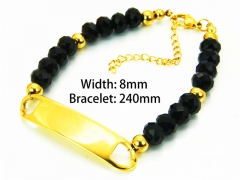 Black Bracelets of Stainless Steel 316L-HY91B0159HIV