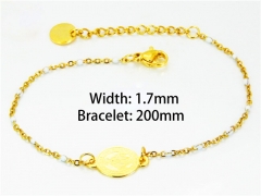 Gold Bracelets of Stainless Steel 316L-HY76B1446KLS