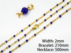 Gold Necklaces of Stainless Steel 316L-HY70S0083MLZ