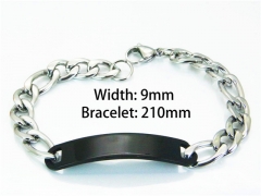 Black Bracelets of Stainless Steel 316L-HY55B0557NZ
