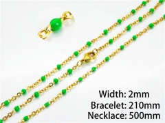 Gold Necklaces of Stainless Steel 316L-HY70S0080MLG