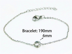 HY Wholesale Steel Color Bracelets of Stainless Steel 316L-HY25B0528LS