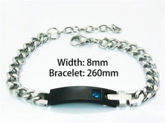 Black Bracelets of Stainless Steel 316L-HY55B0555NY