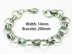 HY Wholesale Steel Color Bracelets of Stainless Steel 316L-HY92B0055HEE