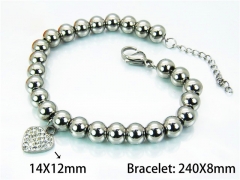 HY Wholesale Steel Color Bracelets of Stainless Steel 316L-HY55B0508NE