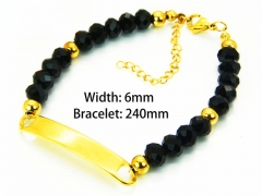 Black Bracelets of Stainless Steel 316L-HY91B0165HIU