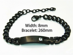 Black Bracelets of Stainless Steel 316L-HY55B0548HDD