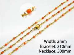 Gold Necklaces of Stainless Steel 316L-HY70S0081MLV